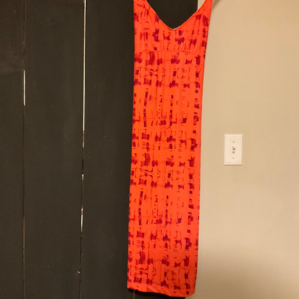 Columbia Orange and Purple Patterned Maxi Dress